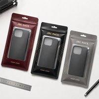 Sacs d'emballage personnalisés en plastique pour coques de téléphone, pochettes à fermeture éclair à 3 soudures latérales, mini-sacs Mylar pour accessoires de téléphone