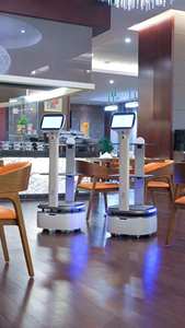 Robot Intelligente per Ristoranti con Garanzia di 1 Anno, Capacità di Carico 20Kg, Conducente Robotizzato per Consegna Cibo Commerciale, Navigazione GPS, Controllo tramite App, 100L - Product Image 3