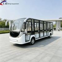 Autobús Eléctrico de Lujo con Aire Acondicionado, 17 Plazas |   Frenos Hidráulicos Seguros |   Color Personalizado para Resorts y Campus