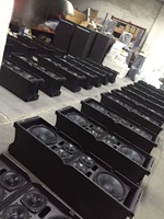 Système audio-vidéo et d'éclairage professionnel Veeter 1800W, Line Array trois voies K2 8 Ohm en contreplaqué, grande taille, pour lieux extérieurs et scènes