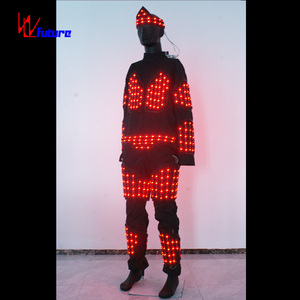 Costume lumineux LED RVB : Spectacles de danse sur scène, tissu rechargeable synchronisé avec la <span class=keywords><strong>musique</strong></span> <span class=keywords><strong>pour</strong></span> les artistes professionnels - Product Image 5