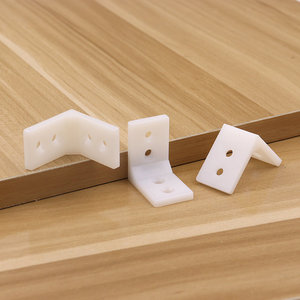 Integrated Cabinet Connector Hardware <b>Plastic</b> L-Shaped 90-Degree <b>Corner</b> <b>Bracket</b> for Small Four-Hole <b>Corner</b> Shelf Support - Product Image 3