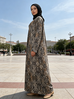Nouvelle Collection 2026 : Abaya Modeste en Polyester Écologique de Qualité Supérieure, Style Exquis, Longueur Cheville, pour Femmes Musulmanes, Printemps-Été, Modèle Ethnique (ODM)