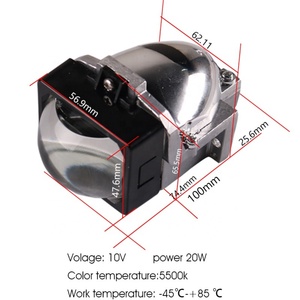 SANVI Factory Price LED Single High / Low Beam Car Headlight Bulb Car Accessories LED Single Beam Projector Lens Module - Product Image 2