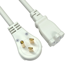 <span class=keywords><strong>Cable</strong></span> de extensión Linsheng blanco con conexión a <span class=keywords><strong>tierra</strong></span> 16AWG <span class=keywords><strong>Cable</strong></span> de extensión plano giratorio de 360 grados - Product Image 1