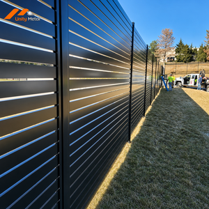 Cerca Horizontal de Aluminio Negro para Exteriores de Casas Modernas — Anticorrosión, Resistente a la Intemperie por 20 Años, Tamaño Personalizado Disponible - Product Image 1