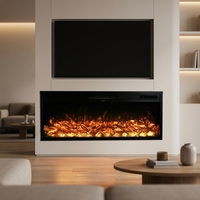 Cheminée électrique intelligente LED personnalisée de 120 cm avec effet de flamme à 13 couleurs, télécommande, design moderne pour le salon, décoration de la maison