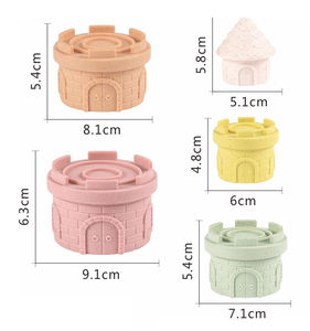 Jouet d'été pour bébé de haute qualité en PVC, château pliable avec musique et flotteur aquatique, jeu d'empilage - Product Image 4