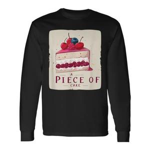 Camiseta de Manga Larga con Estampado 'A Piece of Cake' para Promociones - Product Image 1