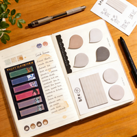 Marque-page autocollant magnétique personnalisé en forme de triangle, avec index en papier coloré, petit mémo décoratif pour l'école