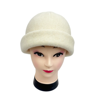 <span class=keywords><strong>Bonnet</strong></span> de sauna blanc en laine mérinos de qualité supérieure pour femmes et hommes Logo personnalisé Utilisation écologique des soins capillaires - Product Image 5