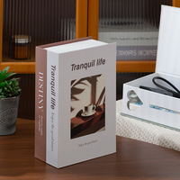 AHMH Boîte de rangement décorative mobile pour multiprise, cache-câbles en forme de faux livre moderne