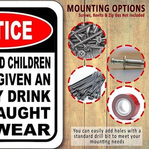 A los niños desatendidos, impermeables y personalizados de 8*12 pulgadas se les dará una bebida energética y se les enseñará a jurar letrero de aluminio - Product Image 4