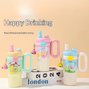 Nueva Botella de Agua con Diseño de Conejita, Asa y Gran Capacidad, Doble Compartimento, Popular y de Alta Apariencia - Product Image 1