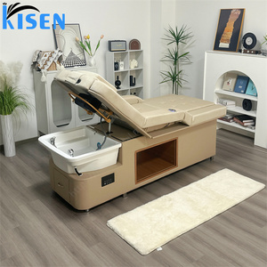 KISEN Cama de Champú Eléctrica Profesional de Alta Calidad para Salón, Masaje Tailandés, Terapia Física, Spa Capilar, Cama de Champú con Lavabo para Spa de Pies - Product Image 5
