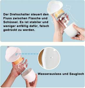 Dispenser pemberi makan hewan peliharaan 2 dalam 1, botol air anak anjing kucing portabel perjalanan luar ruangan anti bocor - Product Image 2