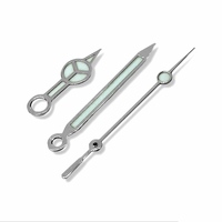 Pièces de montre personnalisées de haute précision, aiguilles de montre de luxe NH35, bleu vert lumineux, accessoires de montre mécanique
