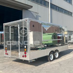 Camiones de comida móviles de acero inoxidable, barra totalmente equipada, cerveza, barbacoa, parrilla, freidora, remolque de comida de México - Product Image 5