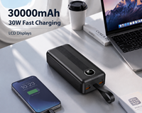 Batterie Externe OEM 2026 pour Extérieur, Haute Capacité 30000mAh, 30W, Batterie Li-Polymère avec Écran LCD, Double Port USB à Charge Rapide, Micro USB