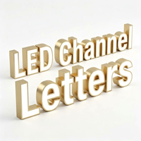 Lettres LED personnalisées, lettres lumineuses frontales, enseigne pour food court, enseigne lumineuse 3D pour centre commercial, lettrage frontale éclairé
