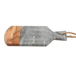 Planche à découper rectangulaire en bois d'acacia massif de 1.5cm d'épaisseur durable et durable au lave-vaisselle fait à la main en Inde pour la préparation des aliments - Product Image 1