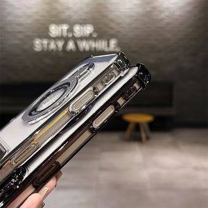 เคสโทรศัพท์กันกระแทกแบบใส ขอบอะคริลิค พร้อมกรอบโลหะชุบไฟฟ้า สำหรับ <span class=keywords><strong>iPhone</strong></span> 17 <span class=keywords><strong>Pro</strong></span> 16 15 <span class=keywords><strong>14</strong></span> Plus 13 12 11 <span class=keywords><strong>Max</strong></span> Air - Product Image 2