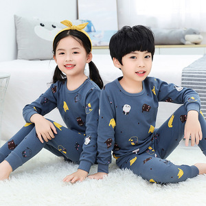 Conjunto Básico de Ropa de Otoño para Niños, Conjunto de Ropa Interior Térmica de Algodón Puro Estampado para Niñas y Niños, Delgado, para Otoño-Primavera - Product Image 3