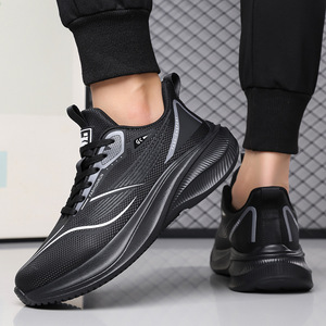 Fashionrun – chaussures de course en maille pour hommes, respirantes, sportives, à bout rond, à lacets, semelle épaisse, décontractées, pour l'extérieur, été - Product Image 4