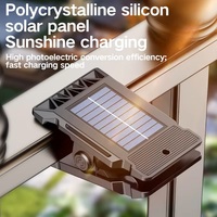 Lampe murale solaire à clipser pour extérieur - Lampe de sécurité à détecteur de mouvement pour clôture, étanche IP65, éclairage à pince pour jardin, patio, garage, terrasse