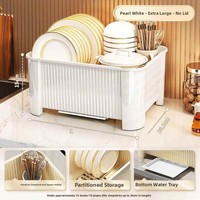 Armoire de rangement anti-poussière pour vaisselle avec compartiment à couverts pour le rangement de la vaisselle de cuisine