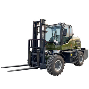 Carretilla elevadora todo terreno HUAYA de alta calidad 4x4 3 toneladas 4 toneladas 5 toneladas 6 toneladas 7 toneladas carretilla elevadora para terreno áspero a la venta - Product Image 1