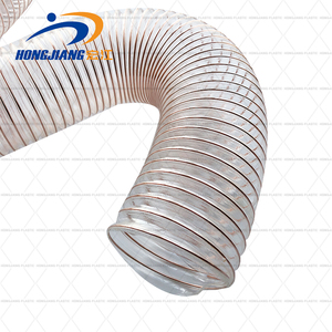 Tuyau de conduit ondulé PU/<span class=keywords><strong>PE</strong></span>/PVC avec fil de cuivre Fil d'acier Helix Clear PU Tuyau de conduit pour l'industrie du bois 200mm 250mm 300mm - Product Image 3