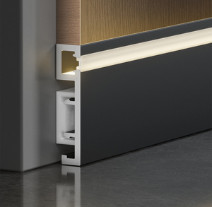 Profilé en aluminium LED pour <span class=keywords><strong>plinthe</strong></span> lumineuse encastrée, système de canal de <span class=keywords><strong>plinthe</strong></span> murale encastrable, durable - Product Image 2