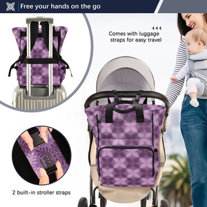 Hawaiian Ulu Leaves Custom Print Diaper Tote Women Travel Baby Nappy Bag <b>Backpack</b> Maternity Mummy Diaper <b>Backpack</b> for Mom - Product Image 5