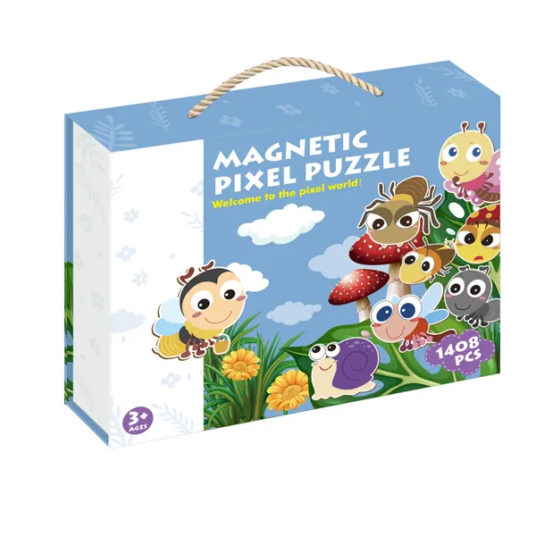 Prodotto gioco fantasioso di insetti con forme magnetiche gioco di puzzle per giocattoli educativi di puzzle 3D per bambini