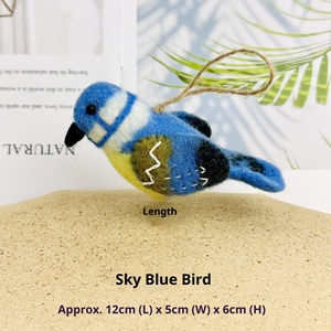 Hecho a mano dibujos animados lana fieltro pájaro Gaviota grúa llavero colgante ecológico decoración <span class=keywords><strong>foto</strong></span> regalo - Product Image 6