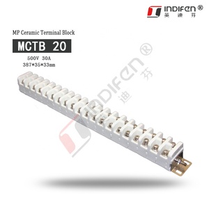 Bloc de jonction céramique INDIFEN <span class=keywords><strong>MCTB</strong></span> 20, connecteur en matériau PA, type rail DIN, applications électriques - Product Image 5