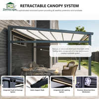 Pergola pliante en PVC de qualité commerciale, motorisée, imperméable, avec toit rétractable, auvent pour villa, jardin, cour, maison