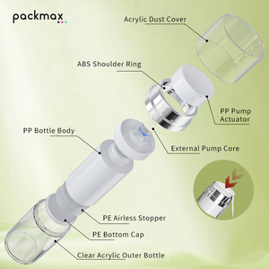 For Acrylic Cylinder Shape Double-Layer Airless <b>Pump</b> <b>Bottle</b> 30/50/100ml Refillable Lotion Cosmetic Container - Product Image 4