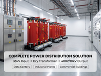 Transformateur de type sec en résine époxy 35kVSC(B)18 250-2500kVACE IEC 60076 pour installations industrielles