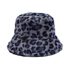 Fashion Trendy Hot Sale Wholesale Printed Leopard Bucket <b>Cap</b> Plush Furry Winter Hat for <b>Women</b> Lady Outdoor Fashion Warm Dress - Product Image 3