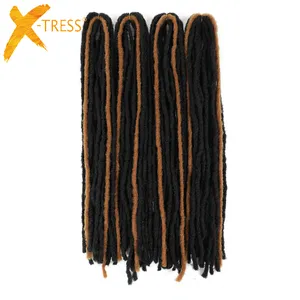 X-TRESS Synthetic Braiding Hair Bundle For Women Daily Heat Resistant Crochet Braid Hair faux locs hair extension