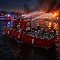 Bateau de lutte contre l'incendie en alliage d'aluminium de 11,5 m avec moteur hors-bord YAMAHA 150 CV et système anti-incendie, coque en aluminium