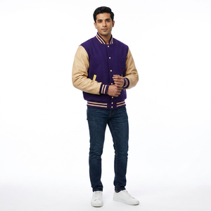 Veste universitaire en laine, veste varsity brodée en laine de mouton pure pour hommes, vestes universitaires en laine - Product Image 1