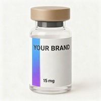 Etiqueta Holográfica Impermeable para Viales de Inyección de Vinilo, para Envases de Vidrio de 2 ml y 3 ml, Pegatinas Autoadhesivas Personalizadas