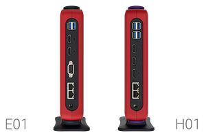 Mini PC Industrial Rojo y Azul con Puerto USB y Rejilla de Ventilación - Product Image 4