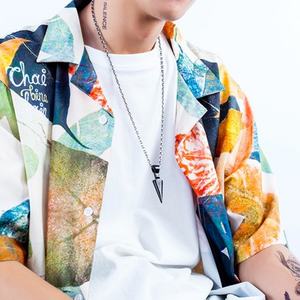 Collar con Colgante de Punta de Flecha de Acero Inoxidable para Hombre, Joyería de Moda Chapada en Oro para Fiestas - Product Image 6