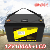 Baterai LiFePO4 12V 90Ah/100Ah untuk RV, Golf Cart, Penggunaan Off-Road/Off-Grid, 10000 Siklus, Tingkat Pengosongan 1C