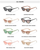 2025 vente en gros classique rétro concepteur lunettes de soleil bonbons couleur petit oeil de chat lunettes de soleil nuances