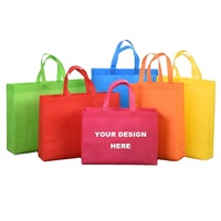 Échantillon gratuit! Sacs de courses réutilisables en tissu non tissé rouge personnalisés avec logo, motif, type de lettre pour cadeaux